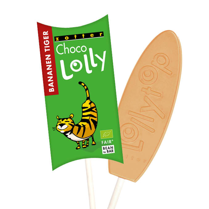 Zotter Choco Lolly "Bananen Tiger" - Kaffeehimmel Bio-Manufaktur