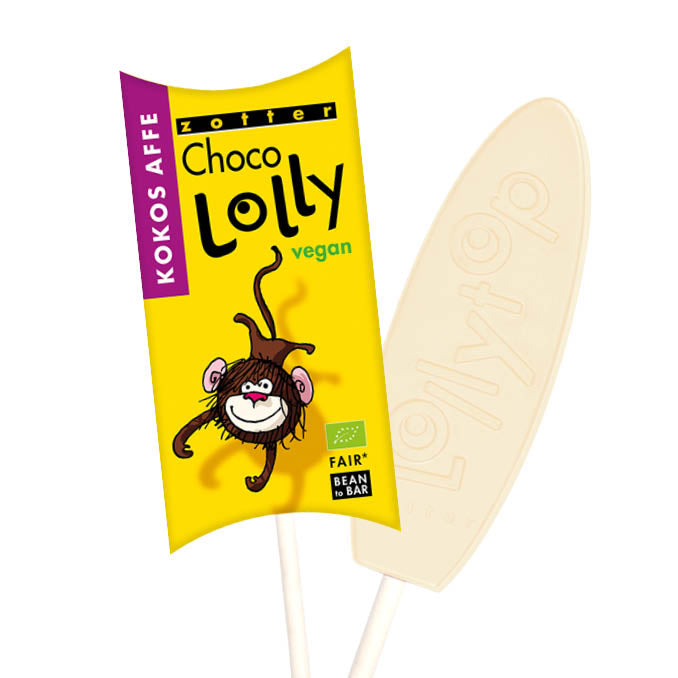 Zotter Choco Lolly "Kokos Affe" - Kaffeehimmel Bio-Manufaktur
