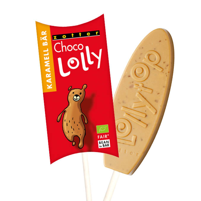 Zotter Choco Lolly "Karamell Bär" - Kaffeehimmel Bio-Manufaktur