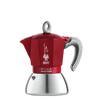Bialetti Moka Induktion, Rot, Espressokocher mit Bi-Layer-Kessel
