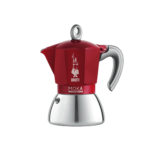 Bialetti Moka Induktion, Rot, Espressokocher mit Bi-Layer-Kessel - Kaffeehimmel Bio-Manufaktur