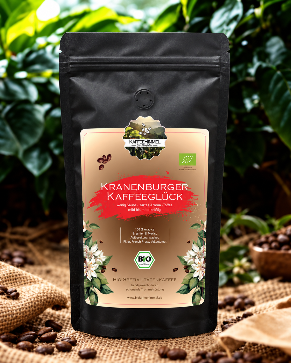 "Kranenburger Kaffeeglück" Mischung Bio - Kaffeehimmel Bio-Manufaktur
