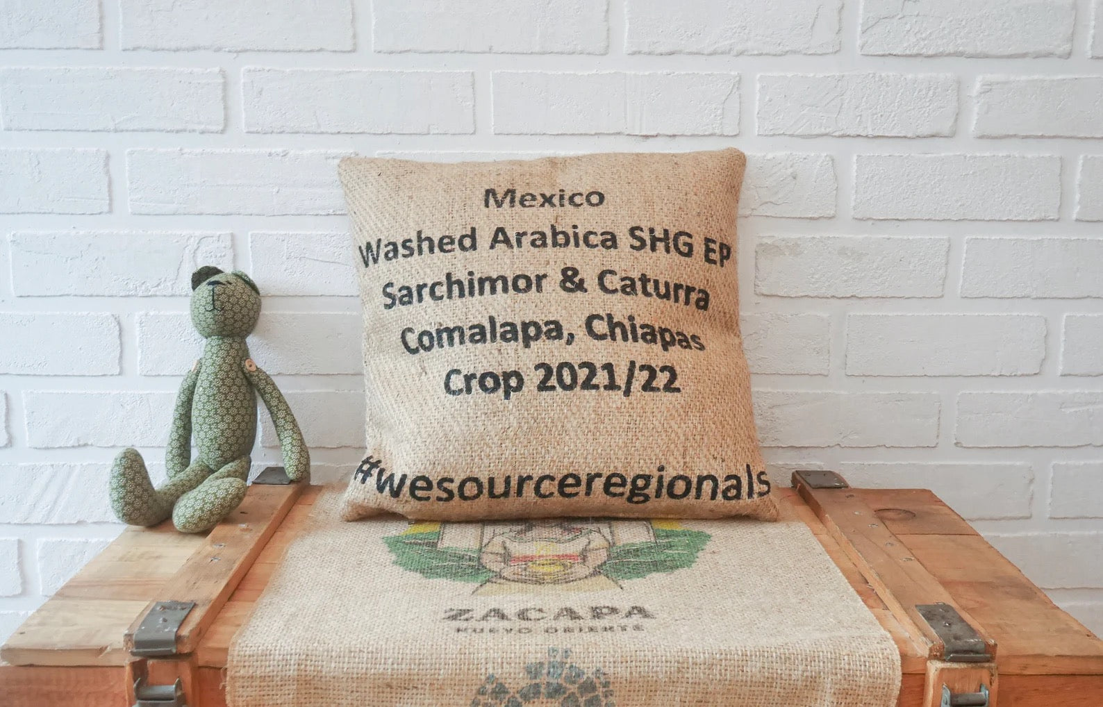 Kissen "Mexico" aus Kaffeesäcken - Kaffeehimmel Bio-Manufaktur