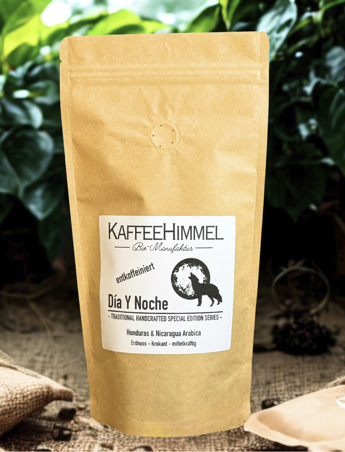 Dia y Noche entkoffeinierter Bio-Kaffee von Bio-Kaffeeroesterei Kaffeehimmel Vollautomat Filter