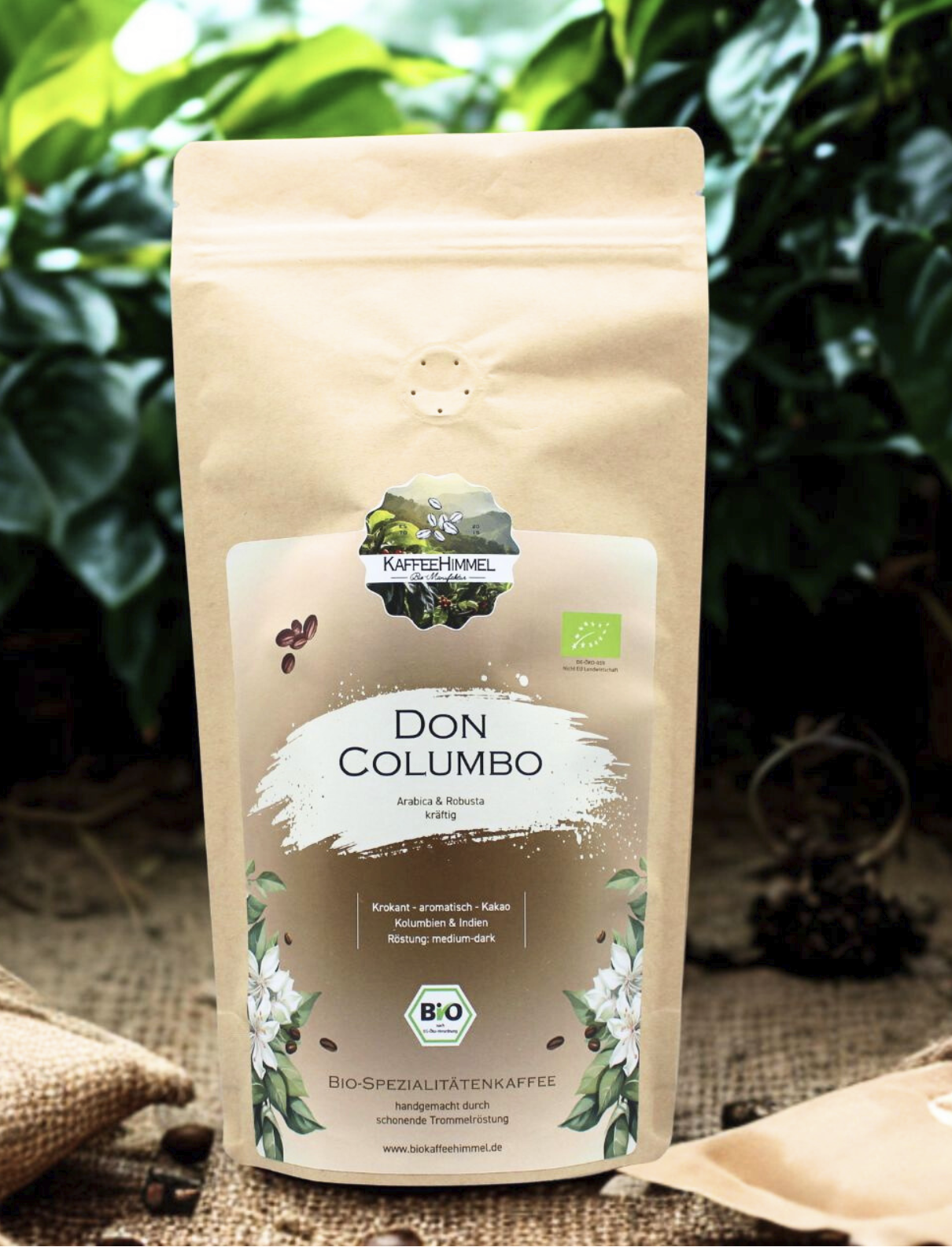 Don Columbo Bio-Kaffee Bio-Kaffeeroesterei Espressobohne Siebtraeger Vollautomat