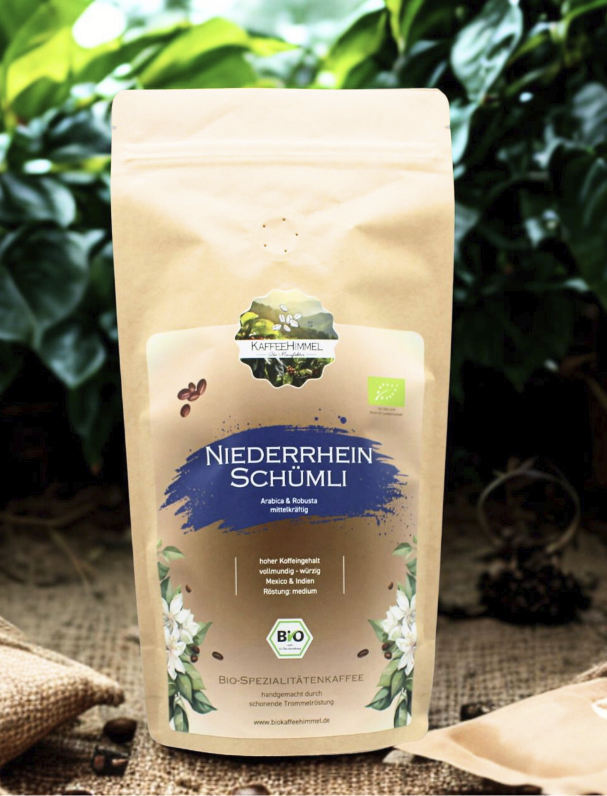 Niederrhein Schuemli Bio-Kaffee Bio-Kaffeeroesterei Espressobohne Siebtraeger Vollautomat